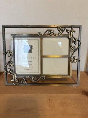 Brass Collage Frame 9 1/2” X 7 1/2” Horizontal Or Vertical vines 2.5X3 and 3.5X5
